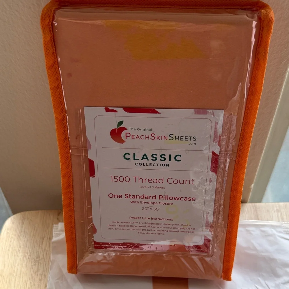 The Original Peach Skin Sheets Classic Collection Standard Pillowcase - Peach